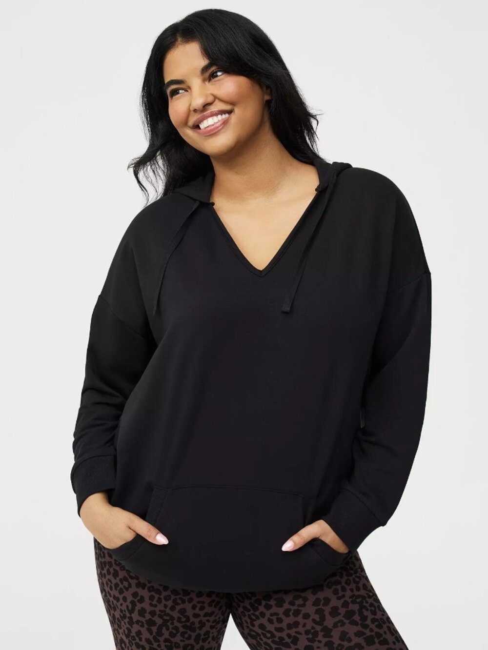 Torrid Super Soft Fleece Relaxed Black Hoodie Size 4 4X